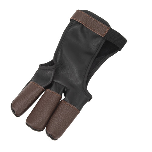 Three-Finger PU Leather Archery Gloves Size S