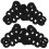 Raindrops Chinese Cloth Button Polypropylene 2 Pairs 5.1x3.7x0.6in 1