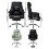 (Black) Heavy Duty Executive Office Chair Leather with 6
