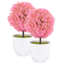 2 Stuks Kunstmatige Topiair Pottenplant Balboom Valse Bonsai