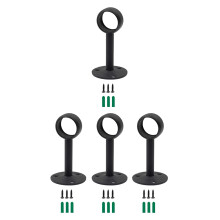 1Set Gardinenzubehör Halter Schwarz Edelstahl Stabil Für Vorhänge