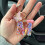 (M) Butterfly Pink Letter Pendant Keychain for Backpack 7