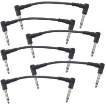 6St Gitarrenkabel Ton Kupfer Pvc Schwarz Patchbay