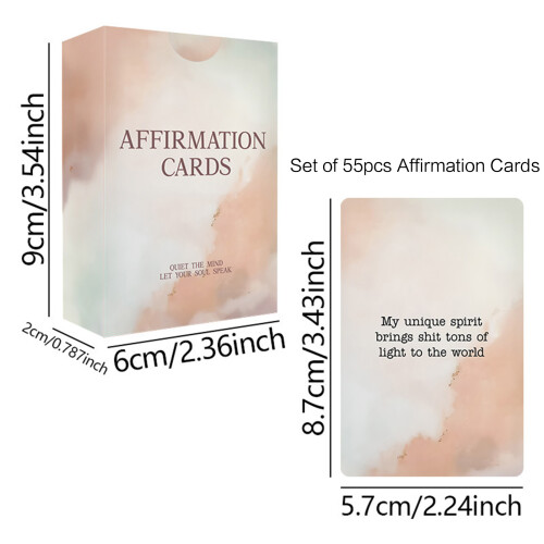 55Pcs Self-Love Affirmation Cards, Mindfulness Deck for Meditation 2
