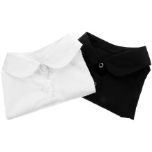 2St Katoenen Fake Collar Afneembare Valse Kraag Assorti Kleur