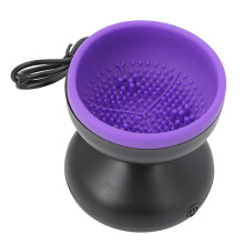 Electric Makeup Brush Cleaner 9 x 9cm Black/Purple