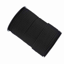 Vielseitiges 550-reflektierendes Paracord Fallschirmseil Lanyard 100m Schwarz, 9-fach verzahnt