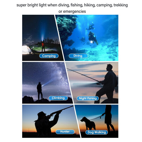 1000LM Waterproof Diving Flashlight 140x38mm 100m Depth 2