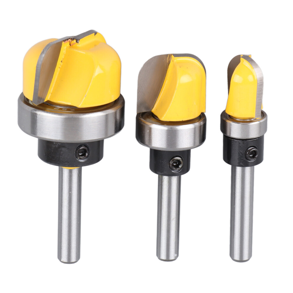 Carbide Round Bottom Router Bits 3pcs