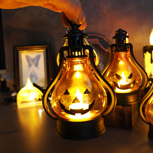 Halloween Pumpkin Lantern Mini Table 2AAA Orange 2