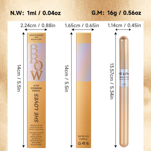 (01) 3D Waterproof Eyebrow Pencil for Stage Makeup 2