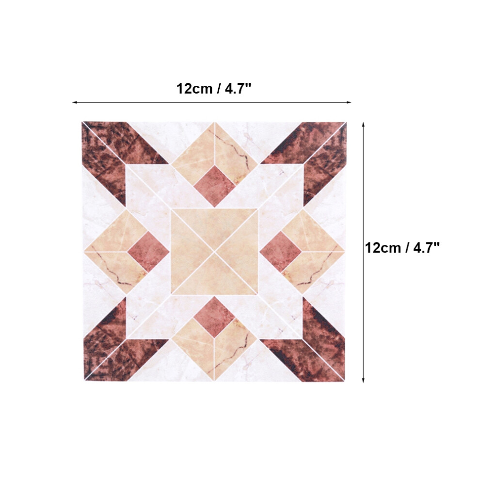 10Pcs Self Adhesive Pvc Tile Stickers 12Cm X12cm Decorative Wall Decals 4191392999174
