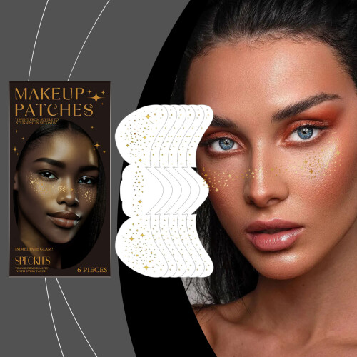 Glitter Face Tattoos - Halloween Sparkle Makeup 1