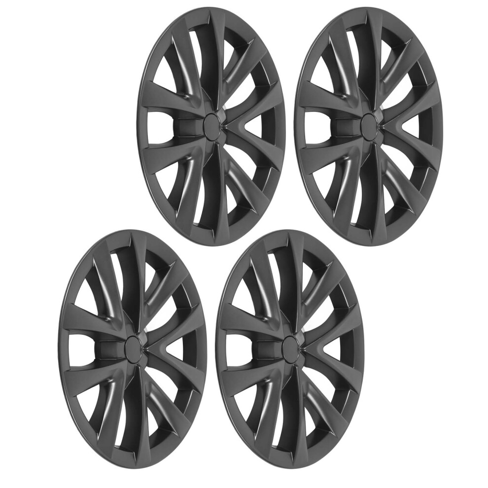 4Pcs Tesla Model 3 Hubcaps 18In Plaid 7055741606366