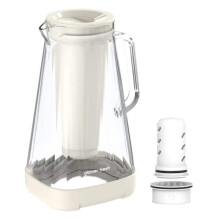 GLACIER FRESH Glass Jug 2.5 Lt Large 10 Cup Water Filtration Pitcher