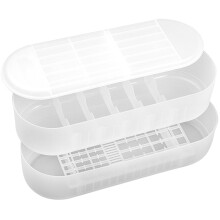 Battery Organizer Klein Transparent Pp 1Stück Fürs Badezimmer