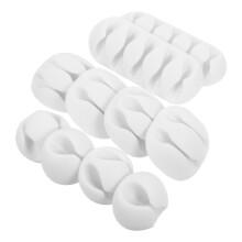 10Stk Kabelhalter Weiß Cord Organizer Für Schreibtisch Und Garten