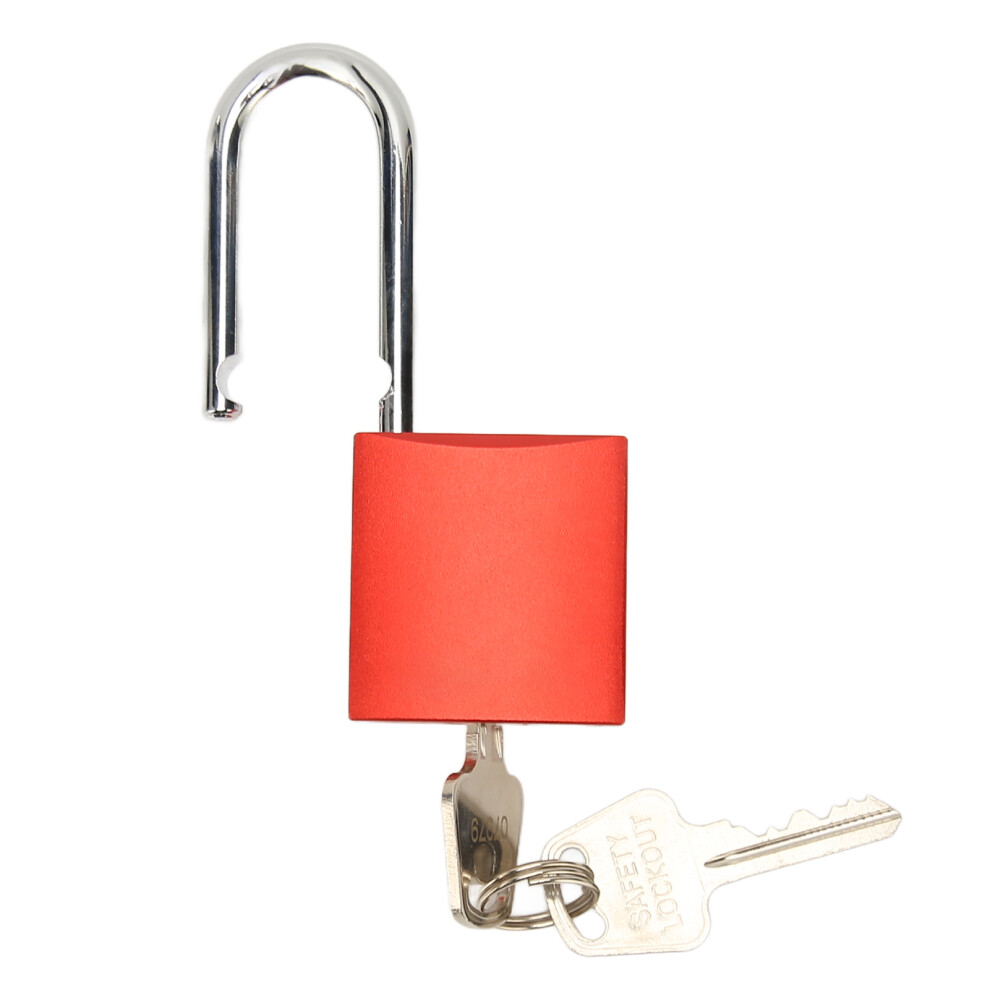 Industrial Aluminum Lockout Padlock, Anodized Red 4341393655443