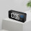 Multifunctional LED Alarm Clock with Mirrored Surface, Silent Bedside Decor, Black 5