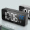 Multifunctional LED Alarm Clock with Mirrored Surface, Silent Bedside Decor, Black 6