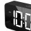 Multifunctional LED Alarm Clock with Mirrored Surface, Silent Bedside Decor, Black 10
