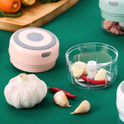 Electric Garlic Chopper 250ml Cordless Green Mini 2
