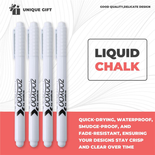 4PC Liquid Chalk Pen  For Glass Windows Chalkboard Blackboard white 1