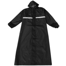 Unidad Gruesa Impermeable Cortavientos, Gabardina Larga Trabajo Negro