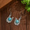 (4473) Bohemian U-Shaped Alloy Earrings with Pine Stone 4