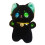 (Black) Peluche Chat Mignon Cadeau Enfant Bébé 2