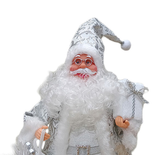 (Silver) Festive Santa Tree Topper - Xmas Decor 2