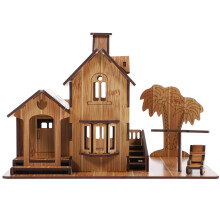 1 Pièce Villa Casse-Tête Bois 3D Éducatif Pour Enfants