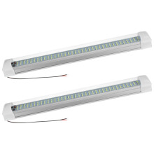 2Pcs Car Interior LED Lights 12V White Aluminum PVC LED Light Bars