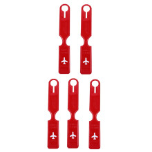 5PiĂšces Identifiants Bagages Rouge En PVC Solide Ătiquettes Suspendues