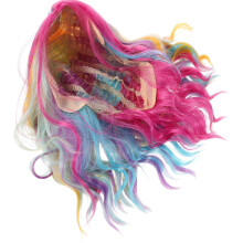 Perruque Mermaid Colorée Courte Bouclée Synthétique Cosplay