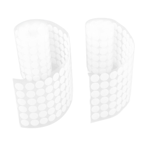 2 Rolls 504 Pairs White 1.5 cm Hook and Loop Dots