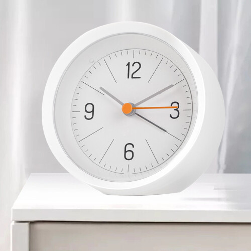 Reliable White ABS 300g Electronic Alarm Clock with Clear Panel 2