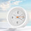 Reliable White ABS 300g Electronic Alarm Clock with Clear Panel 4