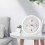 Reliable White ABS 300g Electronic Alarm Clock with Clear Panel 6