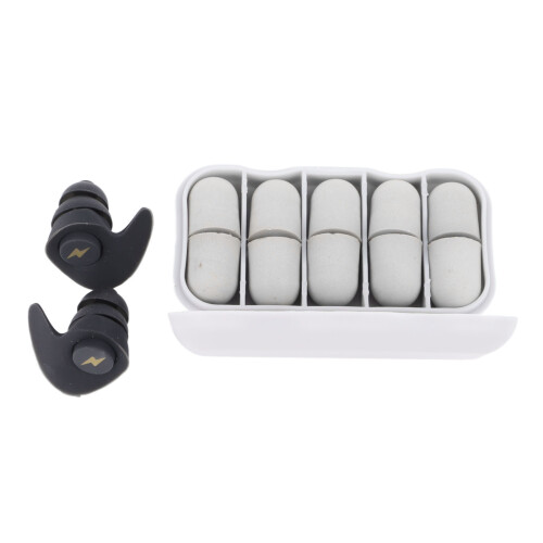 Silicone Earplugs 10x9x3 cm Reusable Sleep Travel