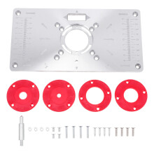 1Set Router Table Insert Plate Red Aluminum Alloy for Home Carpentry