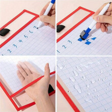 10Pcs Transparent File Pocket Folder Sleeves Oversized Reusable Dry Erase Clear Stationery Storage Folder File Pouch