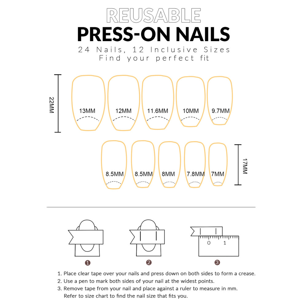 Bright-Home Colorful Gradients False Nails With Heart Printed Chip-Proof Smudge-Proof Fake Nails For Shopping Traveling Dating