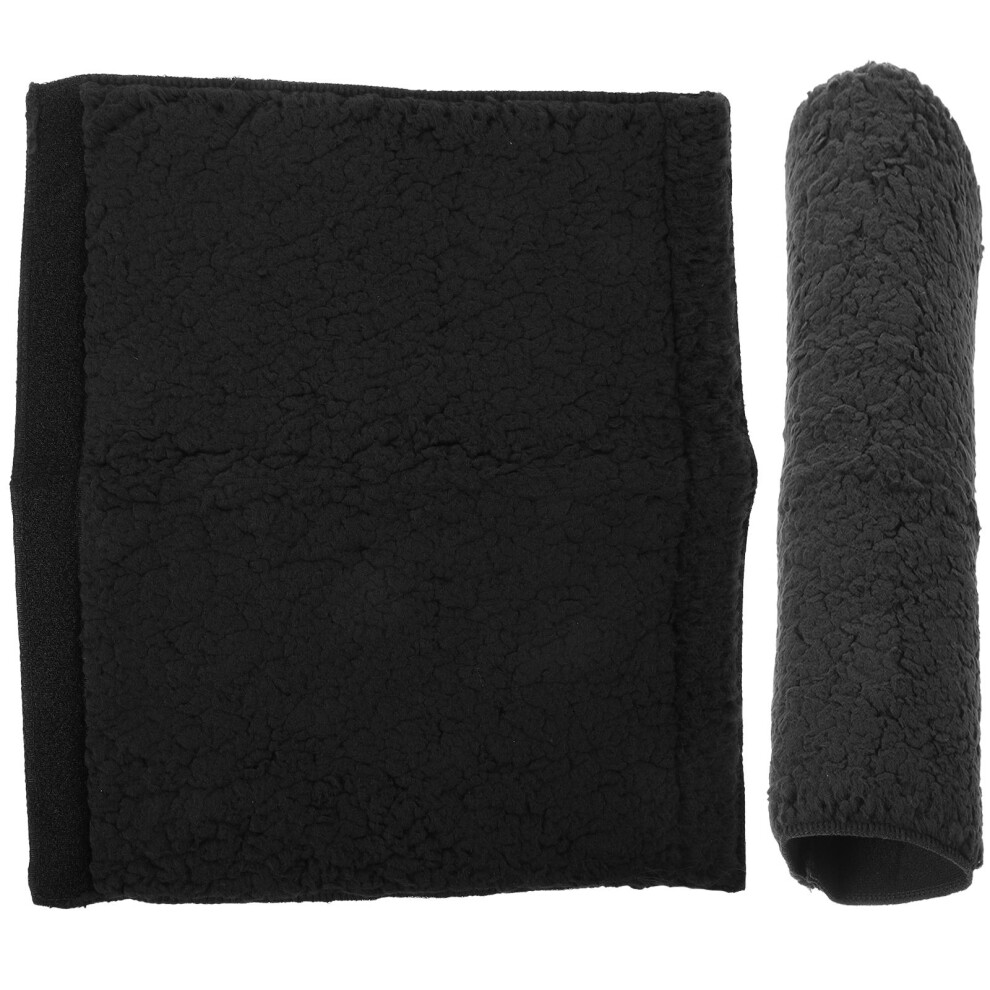 Vaguelly 2Pcs Black Polyester Wheelchair Handle Covers Non-Slip Ergonomic Grips