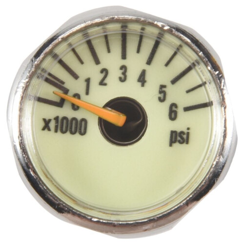 Novo Medidor de PressãO de Garrafa de PôNei de Mergulho 1 Polegada Face 350 BAR/5000 PSI 7/16 Polegadas-20UNF Roscas 1