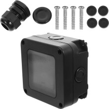 3Sets Outdoor Wall Outlet Box Black ABS Tpu Weatherproof Socket Covers