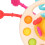 White Space-Shape Pull String Silicone Sensory Toy 10
