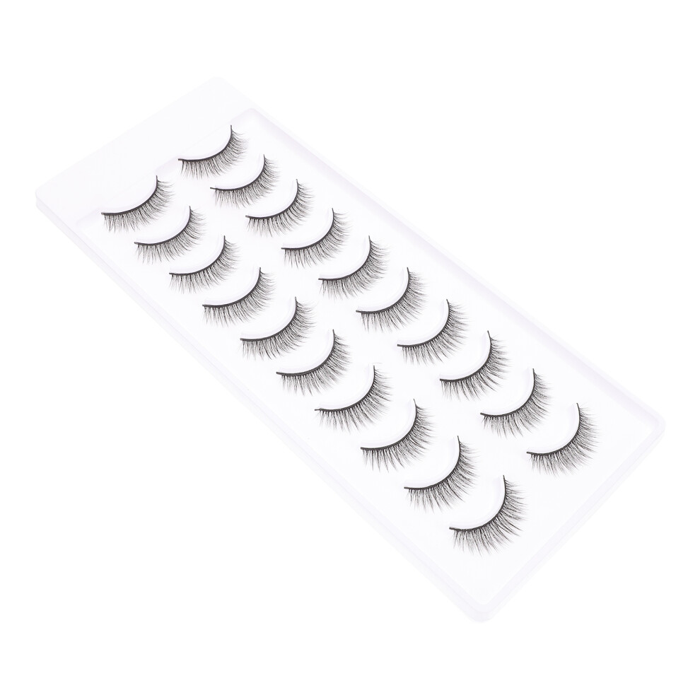 Solustre 10 Pairs Dense 3D Fake Eyelashes Chemical Fiber
