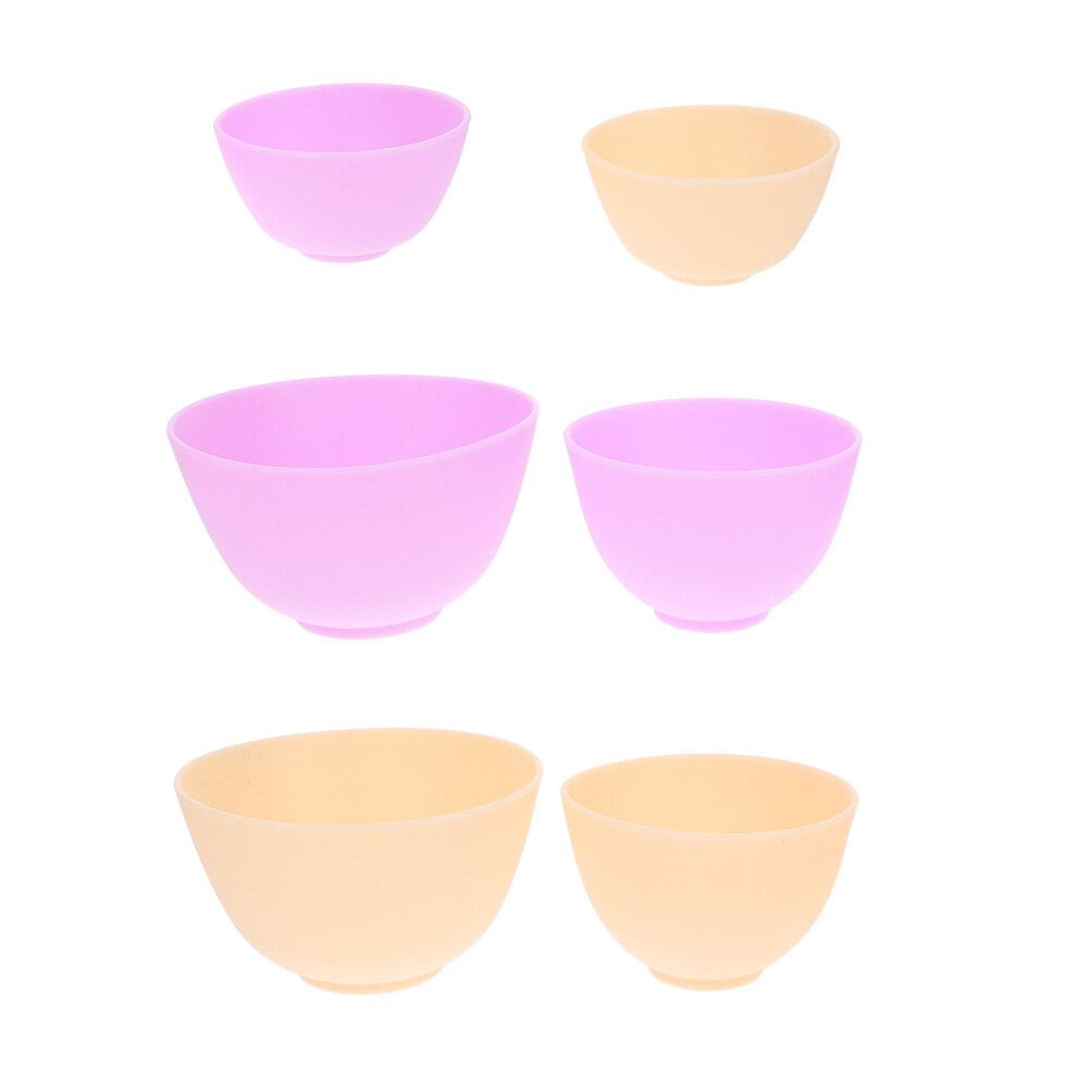 Solustre 6Pcs Silicone Mask Mixing Bowls For Diy Facial Mask Accessories