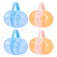 4Sets PP Plastic Pacifier Cases Portable Newborn Pacifier Storage
